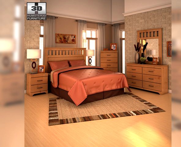 Ashley Bedroom Set 3D Model