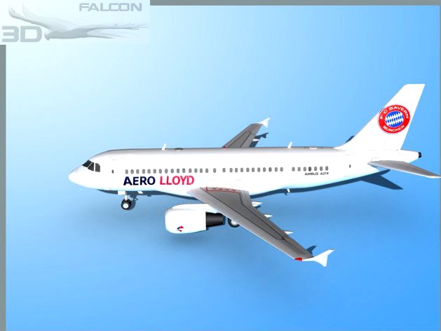 Falcon3D  A319 Aero Lloyd 3D Model