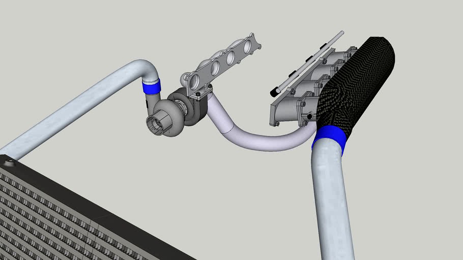 Duratec manifold and intake modified for turbo