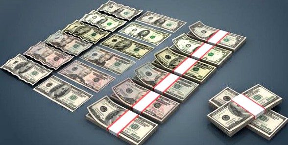 US Dollar Bill Collection 3D Model