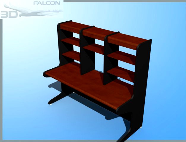 Falcon3D Modern Computer Desk F01 3D Model