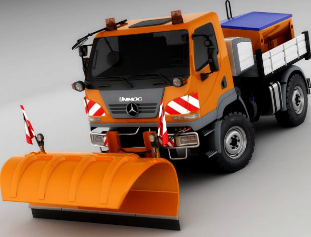 3D Models Mercedes Unimog U20 Snow Removal 3D Model