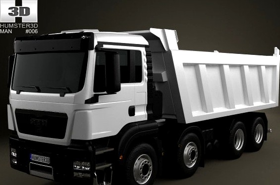 MAN TGS Tipper Truck 2012 3D Model