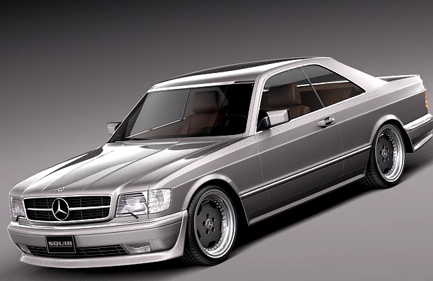 MercedesBenz W126 560 SEC AMG 1991 3D Model