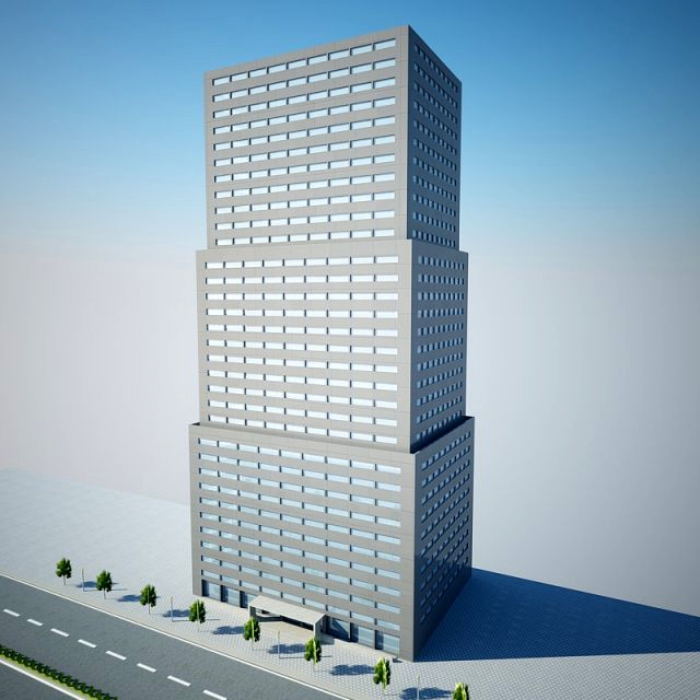 Low poly building 3D Model