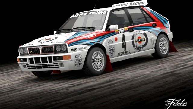 Lancia Delta Integrale Martini 3D Model