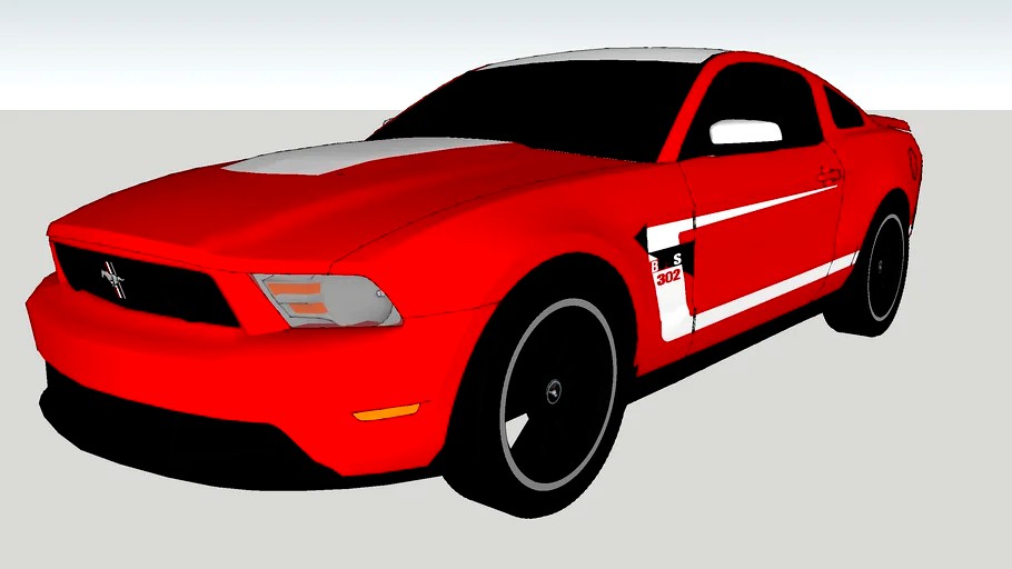 2012 Ford Mustang Boss 302 (Red and White)