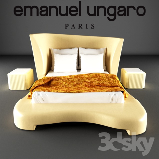 bed and bedside tables Emanuel Ungaro