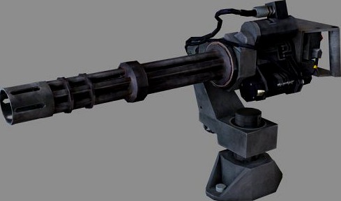 Low poly Minigun M134 3D Model
