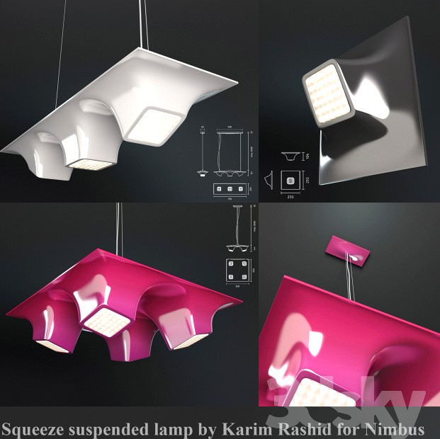 Squeeze suspended lamps by Karim Rashid for Nimbus