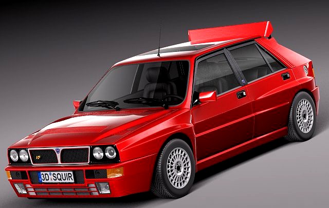 Lancia Delta HF Integrale Stock 3D Model