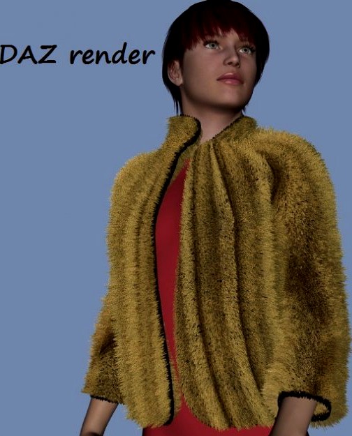 Fur bolero for DAZ Genesis  and FBX 3D Model
