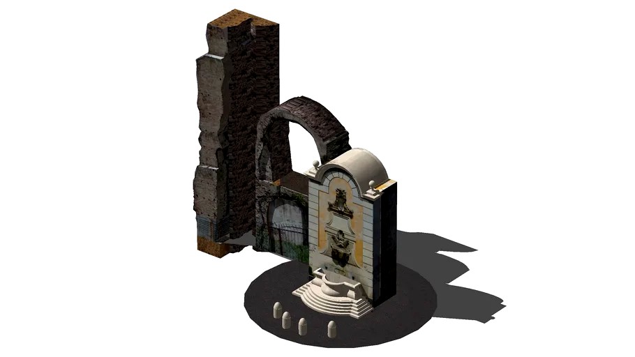 ROMA FONTANA VIA DEL MANDRIONE