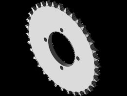 25 tooth sprocket with slot for standard scooter freewheel adaptor