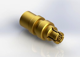 65 GHz Mini-SMP (MSMP) Semi-Rigid Coaxial Straight Connector Plug
