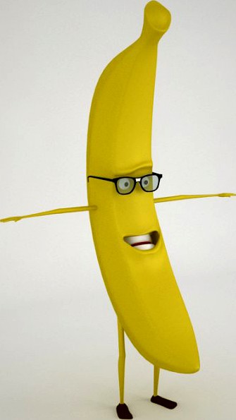 Hermes Banana Fully Rigged 3D Model