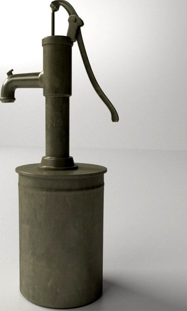 Vintage Water Pump 3D Model