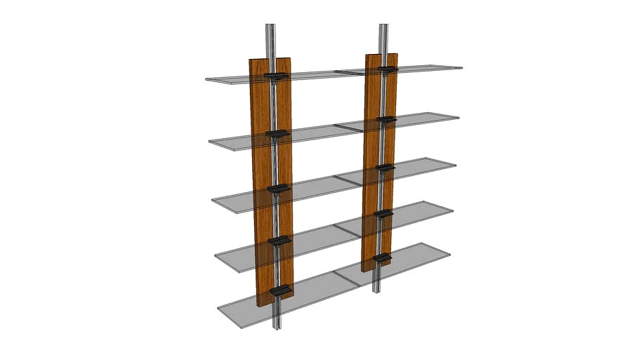 Glass shelves storage (Szklane polki) 3d model