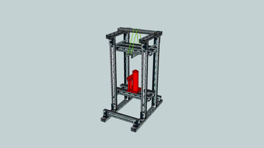 light duty hydraulic press built with superstrut components