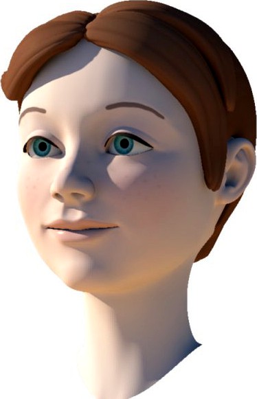 Girl with Morphs 3D Model