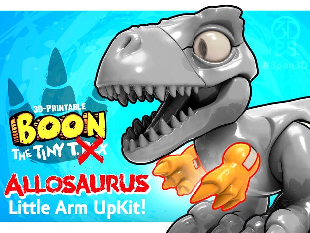 (Arms ONLY) Boon the Tiny T. Rex: Allosaurus UpKit - 3DKitbash.com by 3DKitbash
