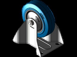 Kolo stabilno 100mm - Serija PR - modra elastična guma