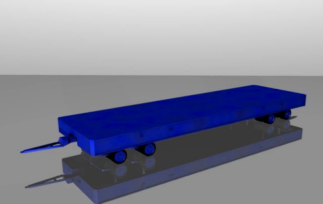 80ton Industrial Trailer 3D Model