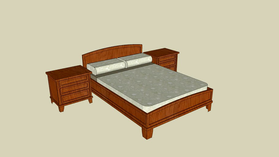 full size bed with nightstands