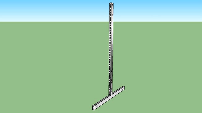 T-stativ 1270 låg fot 380, 50x25x2,0 vit