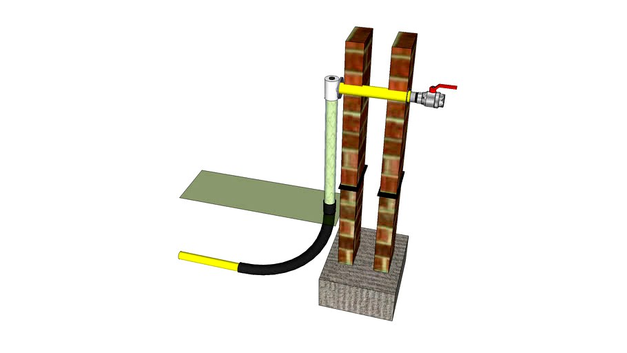 Gas Supply House Entry Tee - Outside Riser