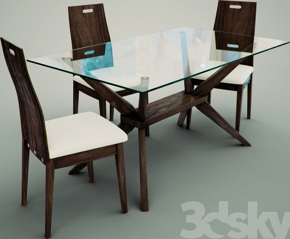 Magna 5-Piece Dining Set with Haline Chairs