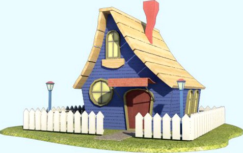 Cartoon house 3D Model