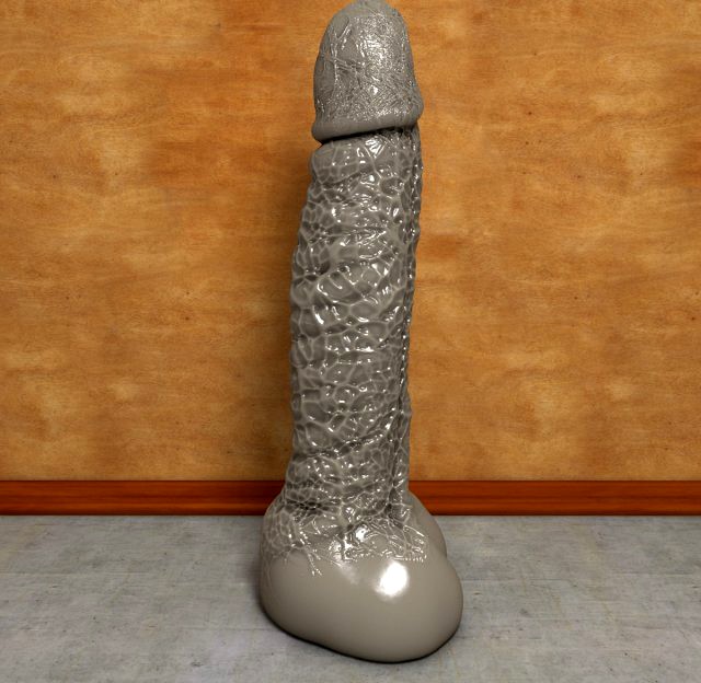 Large Dildo Penis with rough Surface 3D Model