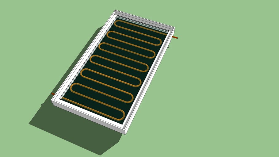 Solar Water Heater Panel 3d model