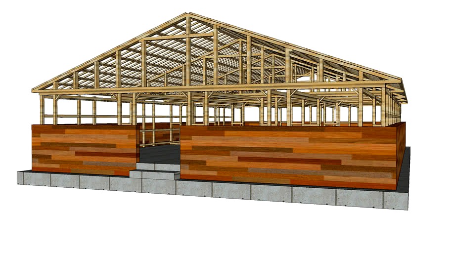 Ферма из деревянного бруса