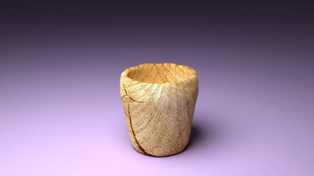 A wooden cup 3D Model