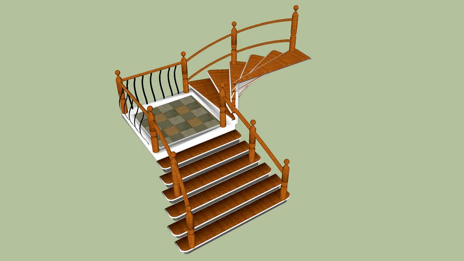 Interior staircase 3d model