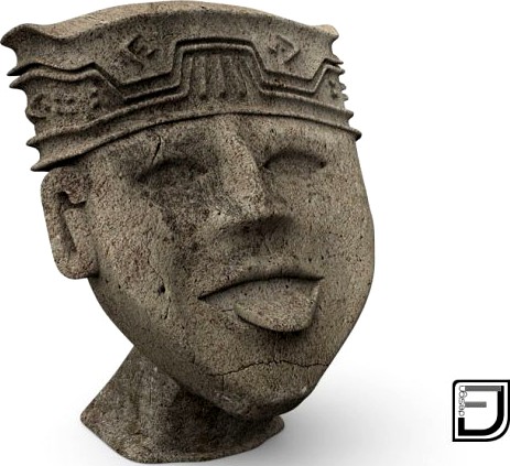 Happy Face From The Olmeca Culture 3D Model