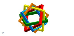 Five Squares Geometric Sculpture