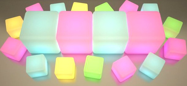 Illuminated Cubes 3D Model