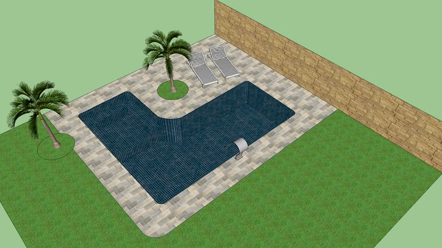Piscina com Coqueiros