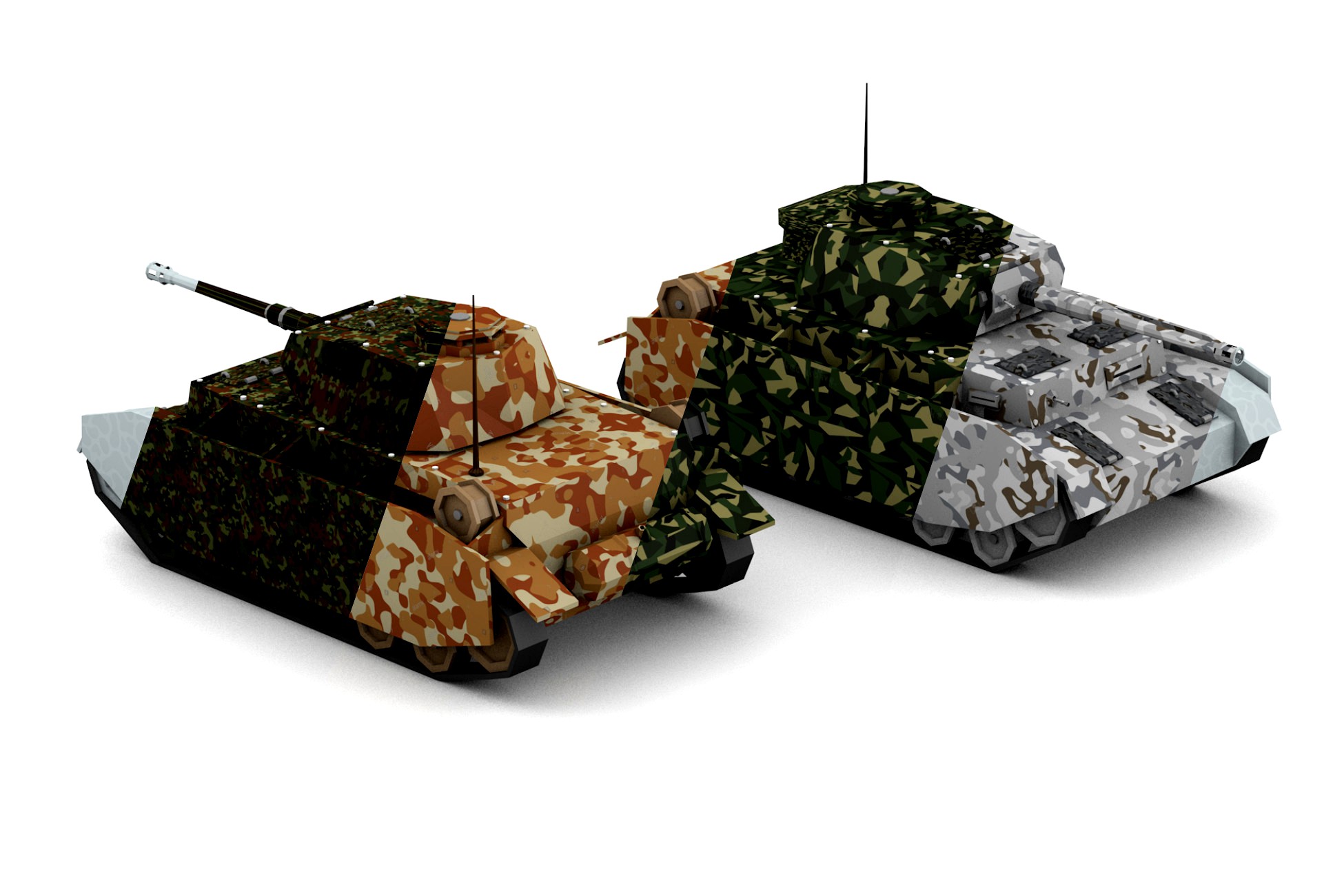 JL - 3D Low Poly Panzer III Model Pack