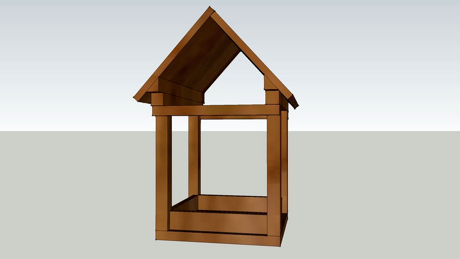 Vogelhaus selber bauen mit großer Futterwanne