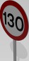 130 Speed limit sign 3D Model