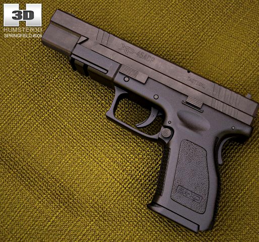 Springfield Armory XD HS2000 5 inch compact 3D Model