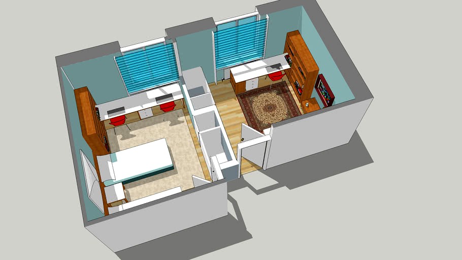 Dormitorios juveniles y estudio