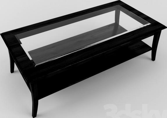 Table with glass insert