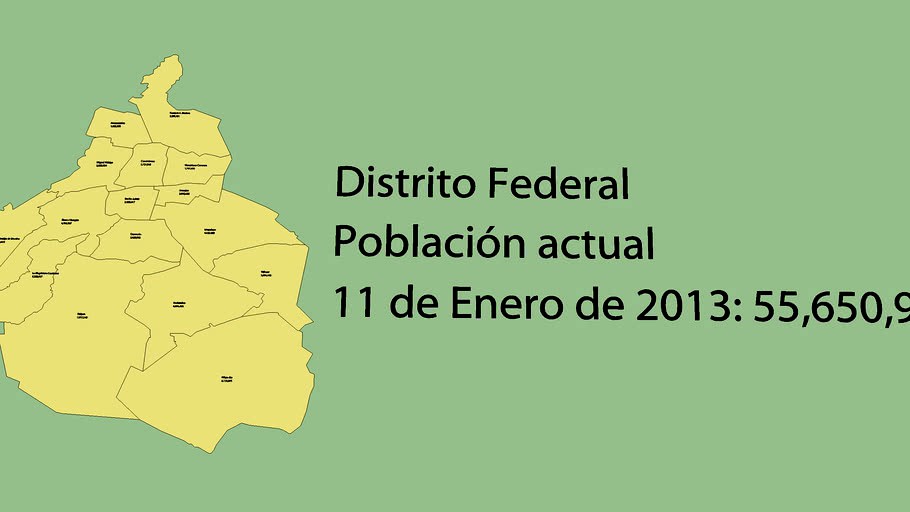 Población actual del distrito federal