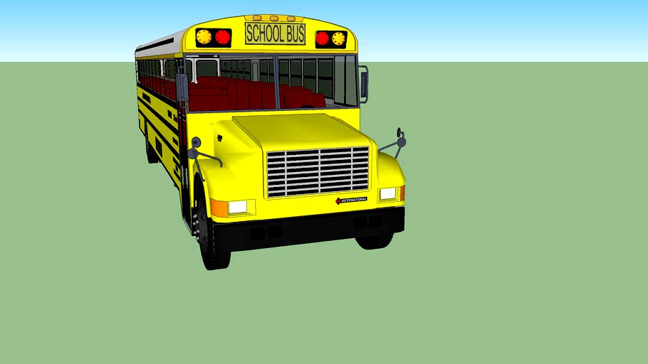 Blue Bird International School Bus (With Interior)