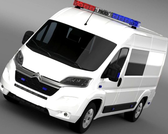 Citroen Relay Police 2015 3D Model